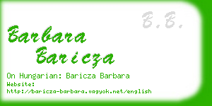 barbara baricza business card